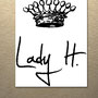 Identité visuelle Logotype pour tampon tissu, LADY H.