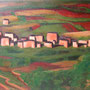 Entre Tana et Ambositra (80x650cm) Acrylique sur toile