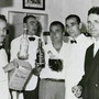 1964 - Bar Gatto Bianco (da sx- Peppino Amica, Luigi Guarnieri, detto Gigi, Giovanni Gallo, Pierino Astorino e?)