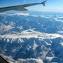 Vistas de los Alpes desde el avion