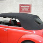 VW Käfer Cabrio in Sonnenlandstoff.