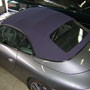 Porsche 996 Cabrioverdeck in Sonnenlandstoff blau.