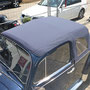 VW Käfer Cabrio Umbau, Verdeck in Sonnenlandstoff selbst angefertigt.