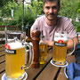 Warten auf das Essen - bei einem Bierchen
