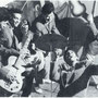 The Crazy Rockers aan het begin van Duitse carrière (Wilhelmshöhe, Trier - maart 1961) met hun Hofner gitaren. vlnr: Eddy Chatelin, Woody Brunings, Harry Berg, Pim Veeren en zanger Sidney Rampersad op de voorgrond. 