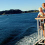 Überfahrt von der Nord- zur Südinsel. Beschrieben als "one of the most beautiful ferry rides in the world.”