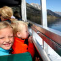 Überfahrt mit Boot über den Jenny Lake mit Ziel Hidden Falls.