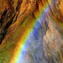 Schöner Regenbogen beim Wasserfall als Belohnung für den strengen Ab- und Aufstieg in den Canyon.