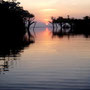coucher de soleil en Amazonie