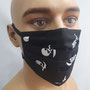 Upcycling Mundnasenmaske mit Totenkopf, Behelfsmaske, waschbar, handgefertigt, Berlin