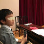 クリスマス会のアナウンス担当の男の子　大田区東雪谷羽金ピアノ教室