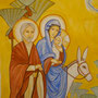  "Die Heilige Familie in Ägypten", Malerei von Daniela Rutica im koptischen Kloster Brenkhausen