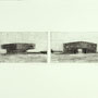 Berg, Claudia, Halle a.d. Saale, 2 Radierungen auf einem Blatt, Raketenstation I+II 2006, Auflage 20, Platte 103x98mm