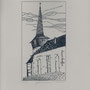 Mahn, Jule Ckaudia. Leipzig. Nyloprint Klischee - Polymerklischee.  2006. Auflage 100. Blatt 200 x 145 mm. Platte 125 x 70 mm. Gelmeroda - Erinnerung an Lyonel Feininger. 001