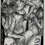 Hirsch, Karl-Georg Leipzig. Acrylstich, 2009. Auflage 100. Blatt 145 x 80 mm. Platte 120 x 70 mm. Christus als Apotheker. 001