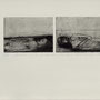 Berg, Claudia, Halle, Radierung, 2007.  Auflage 10. Blatt  270 x 400 mm. Platten je 75 x 105 mm. Ophelia und der Dormeur du Val. 001