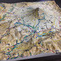 ３Dプリンターで展示模型（立体地形）フルカラー対応の立体地図