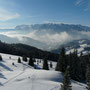 Blick auf das Kaisergebirge im Winter