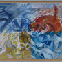 Taurus acryl and sand on canvas - 55 x 70 cm
