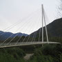 Am 17. Oktober wandere ich ab Claro weiter. Die elegante Brücke nach Gnosca benütze ich zwar nur um die Sicht auf den Ticino zu geniessen, sie fasziniert mich aber sehr.