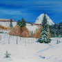 mont gerbier des joncs. huile sur toile (100 x 50)