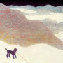 「Land scape」　2020　F0(180×140mm)　岩絵の具、アートグルー、雲肌麻紙
