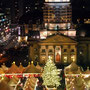 Vánoční trh - Weihnachtszauber, Gendarmenmarkt - pohled z věže Francouzského dómu