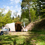 Náš stan v kempu Alpin Fitness Waldcamping