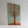 Wandbild in Braun und Blau