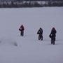 Biking in Lapland.