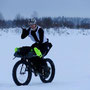 Biking in Lapland.