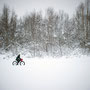 Biking in Lapland. Picture: Virginie Meigné.