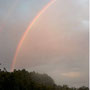 Blick aus dem Fenster der FeWo: Regenbogen