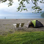 北海道初日は、支笏湖湖畔のモラップキャンプ場です。