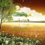 ほの暮れ　　夕方の薄明かりのことを ほの暮れと言います。 そろそろお家へ帰りましょう 迎えに来た母親と まだ遊び足りない子馬の兄妹 なんだか遠い過去の 記憶と重なりあった。 