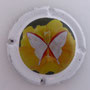 Marque : CASTELLANE (de) N° Lambert : 98h Couleur : Fond blanc, polychrome  Description : Papillon jaune  Emplacement : 