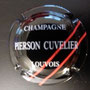 Marque : PIERSON - CUVELIER N° Lambert : 5 Couleur : Noir et blanc Description : Nom de la marque. 2 traits   rouges obliques  Emplacement : 088-07-05