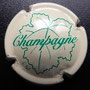 Marque : GENERIQUE  N° Lambert : 473 Couleur : Vert clair Description : Feuille de vigne et   inscription champagne   Ref perso : 