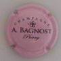 Marque : BAGNOST Arnaud N° Lambert : 18 clair Couleur : Rose clair et noir Description : Initiales stylisées au dessus du nom de la marque  Emplacement : 