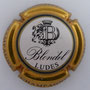 Marque : BLONDEL N° Lambert : 41a Couleur : Contour or Description : Blason couronné soutenu par un lion - nom de la marque   Emplacement : 