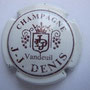 Marque :  DENIS JJ N° Lambert : 3 Couleur :  Blanc et bordeaux Description : Lettres JJD dans blason surmonté d'une couronne  Emplacement : 040-08-03