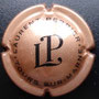 Marque :  LAURENT - PERRIER  N° Lambert : 58b Couleur : Cuivre et noir Description : Lettres LP sans écusson. Inscription Tours  Emplacement : 