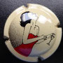 Marque : GENERIQUE  N° Lambert : 893a Couleur : Fond blanc - dessin   polychrome Description : femme en robe rouge et champagne Ref perso :