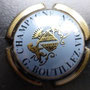 Marque :   BOUTILLEZ - VIGNON N° Lambert : 15 Couleur : Contour Noir, strié  Description : Blason couronné encadré   de deux lions - nom de la marque   Emplacement : 