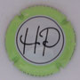 Marque : PAULET Hubert N° Lambert : 11 Couleur : Contour vert, fond blanc  Description : Intiales HP cursives  Emplacement : 