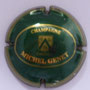 Marque : GENET Michel  N° Lambert : 1 Couleur : Vert foncé et or Description : Armoiries au-dessus du nom du producteur Emplacement : 