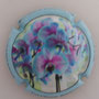 Marque : BREUL Patrick N° Lambert : 97b Couleur : Polychrome, contour bleu ciel  Description : Orchidée - nom de la marque Emplacement : 