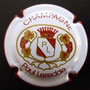 Marque : LEREDDE Paul N° Lambert : 2 Couleur :  Contour bordeaux et blanc Description : Initiales PL dans un blason couronné Emplacement : 