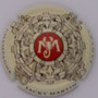 Marque : MARTIN Jacky N° Lambert : 1 Couleur : Fond Crème Description : Initiales dans un cercle rouge. Nom de la marque sur le pourtour  Emplacement : 