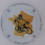 Marque : CARREAU Jean-Luc N° Lambert : 17b Couleur : Fond blanc Description : Tour de France 2017 - Carte de France - nom de la marque   Emplacement : 
